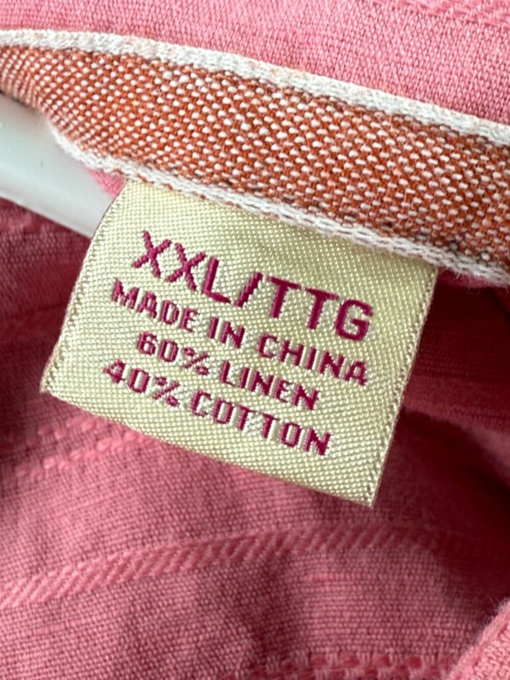 Tommy Bahama 2XL Striped Linen Cotton Pink Beach Shirt Button Up Casual Mens - Picture 13 of 14